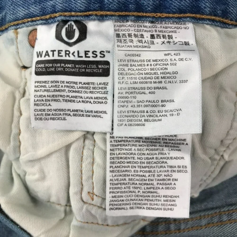 LEVIS 501 Mens 36x32 Original Fit Straight Leg Button Fly Light Wash Denim Jeans